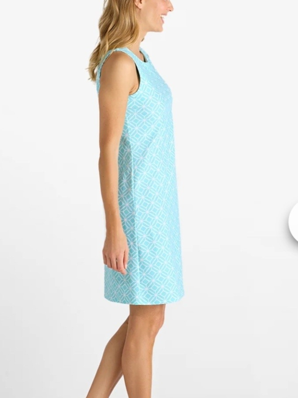 JUDE CONNALLY Women’s Light Blue Geometric Dress Size Small - Picture 3 of 7